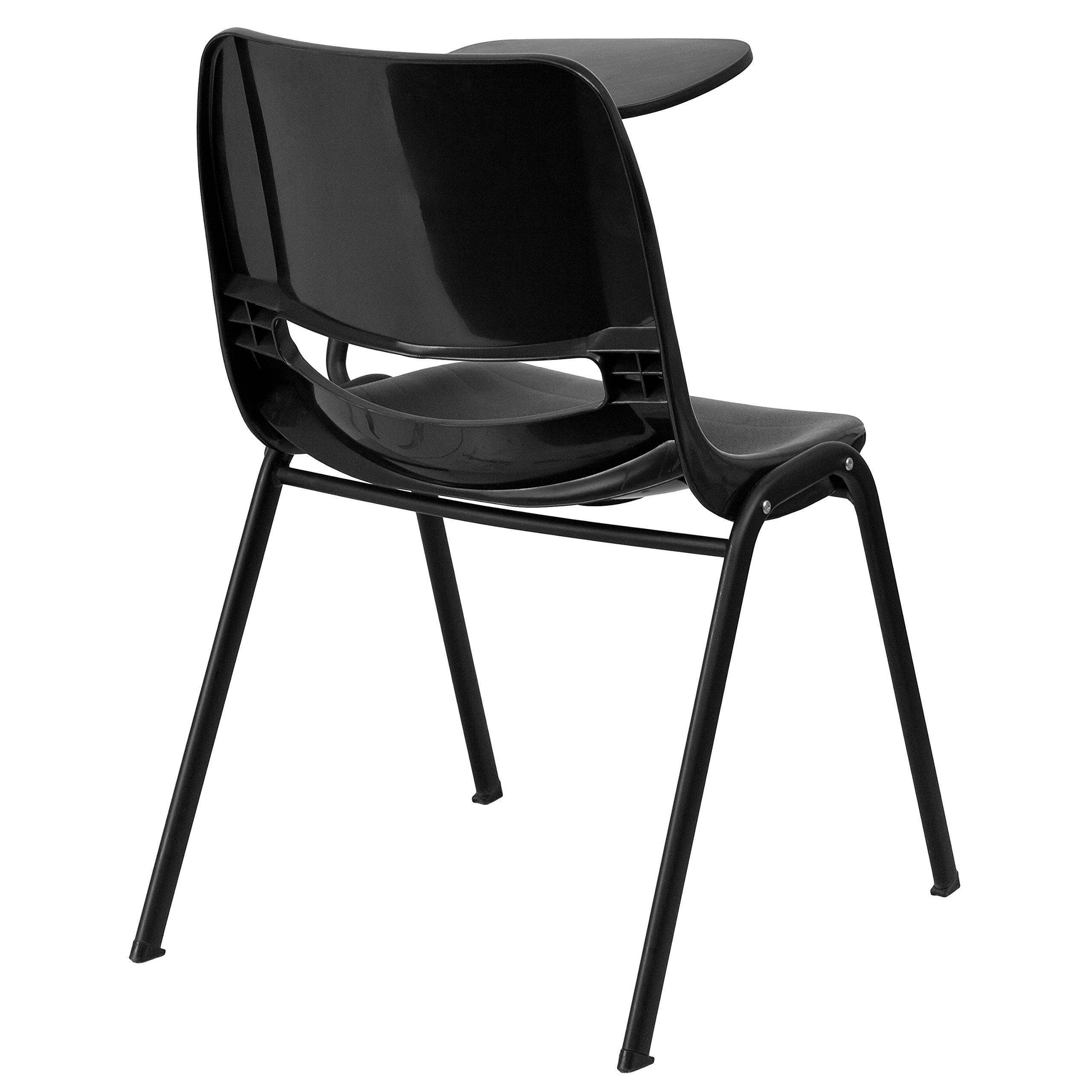 Amazon.com: Flash Furniture Black Ergonomic Shell Chair with Left
